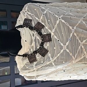 Vintage oxidized silver necklace